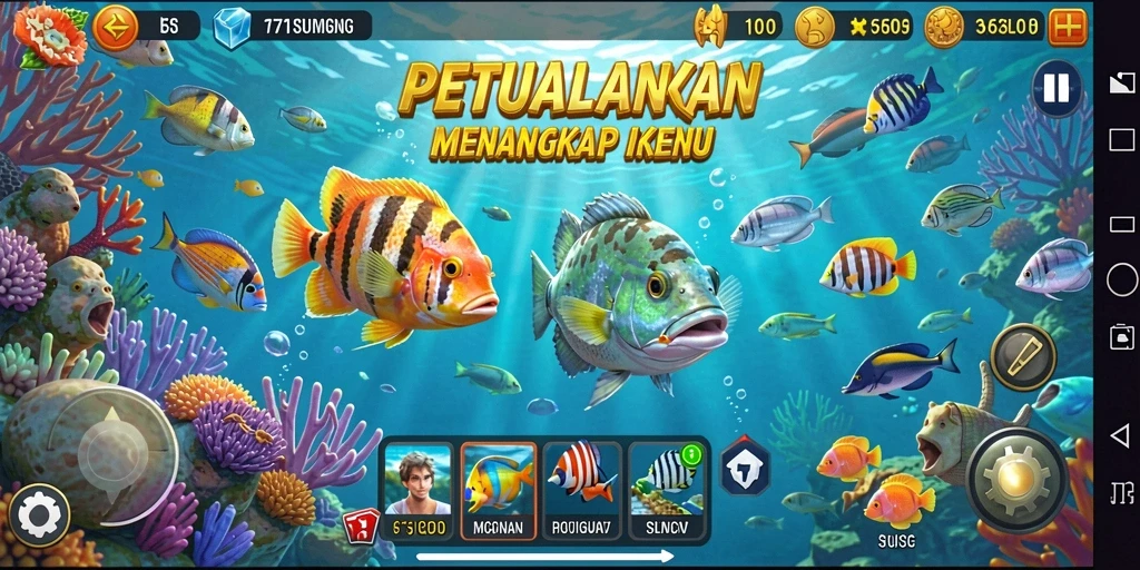 Screenshot gameplay 171SLOT menunjukkan keseruan saat memancing.