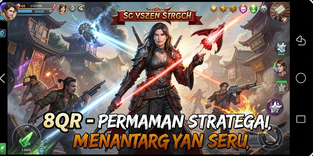 Screenshot dari gameplay yang mendebarkan di 8QR.