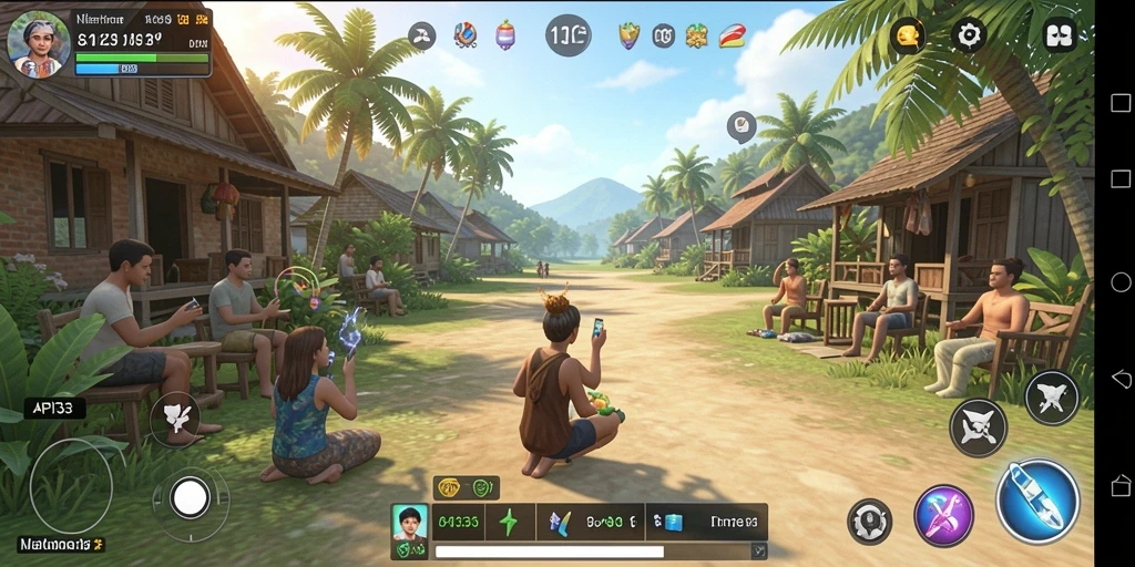 Tampilan gameplay API33 yang ceria dan menghibur.