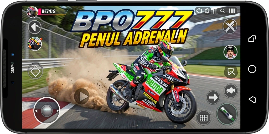Tangkapan layar BPO777 menunjukkan balapan motor yang intens dan grafis yang menakjubkan.