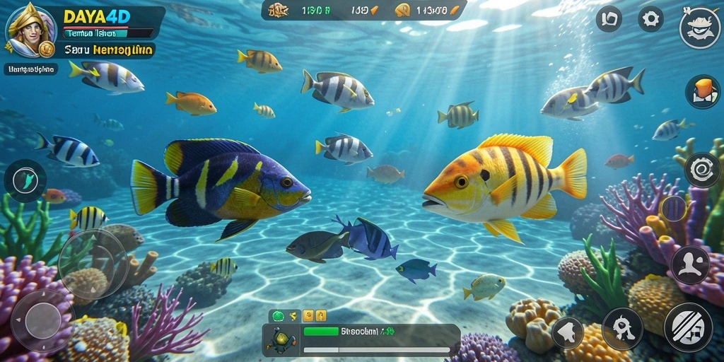 Screenshot utama DAYA4D menampilkan keseruan gameplay Tembak Ikan.