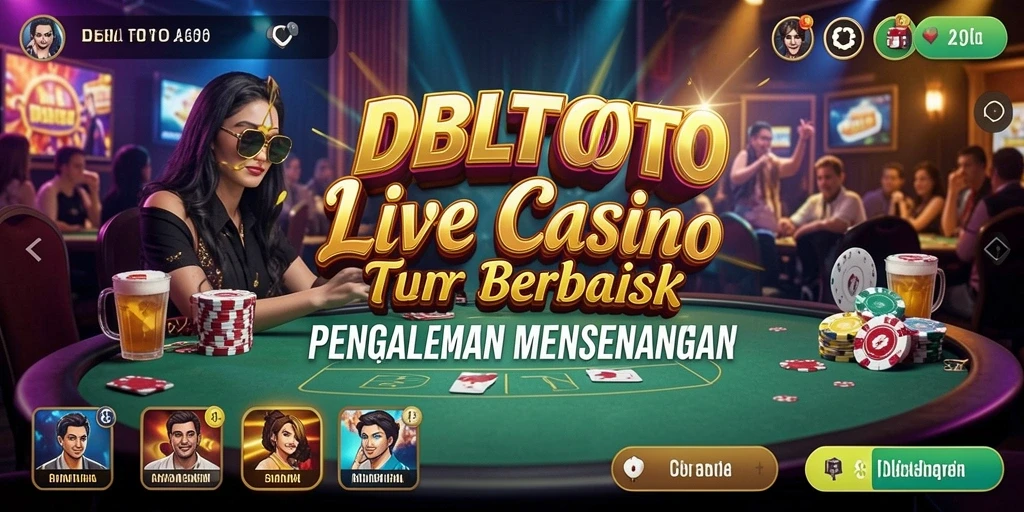 Screenshot gameplay DBLTOTO menampilkan suasana kasino yang nyata dan seru.