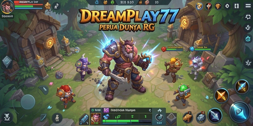 Screenshot gameplay menampilkan pertarungan RPG yang seru dan mendebarkan.
