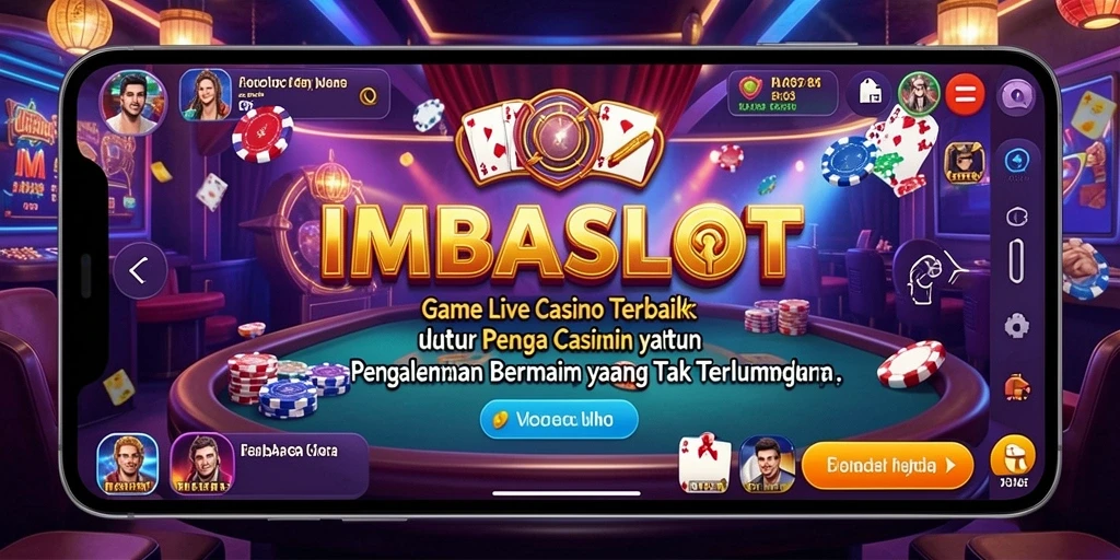 Tampilan gameplay Live Casino IMBASLOT yang mendebarkan dan interaktif.