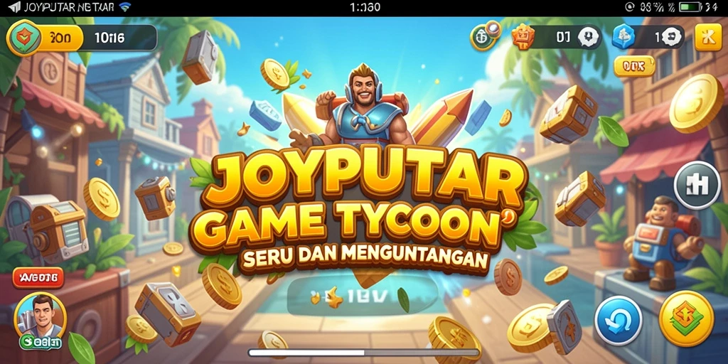 Tampilan gameplay seru di JOYPUTAR dengan strategi Tycoon yang menantang.