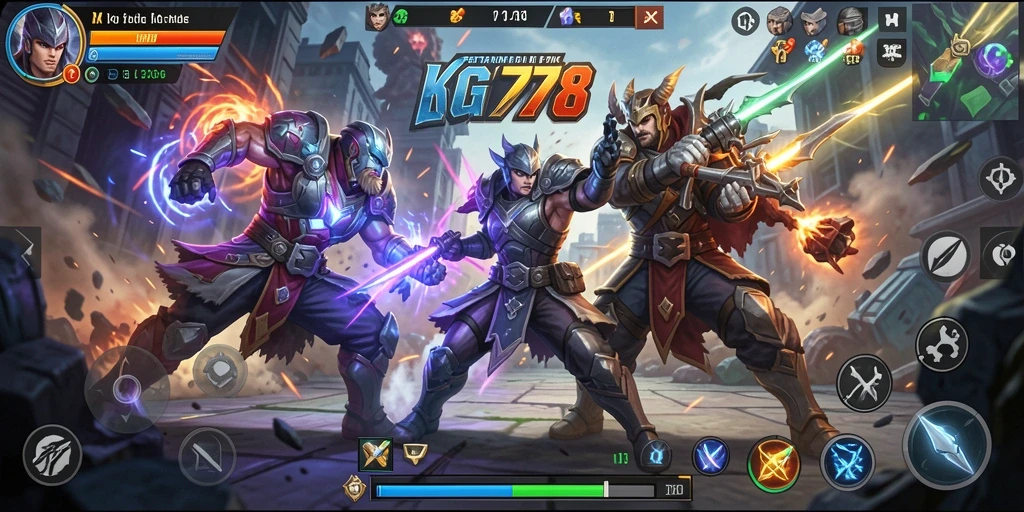 Screenshot KG778 menampilkan aksi pertarungan yang intens dan seru.