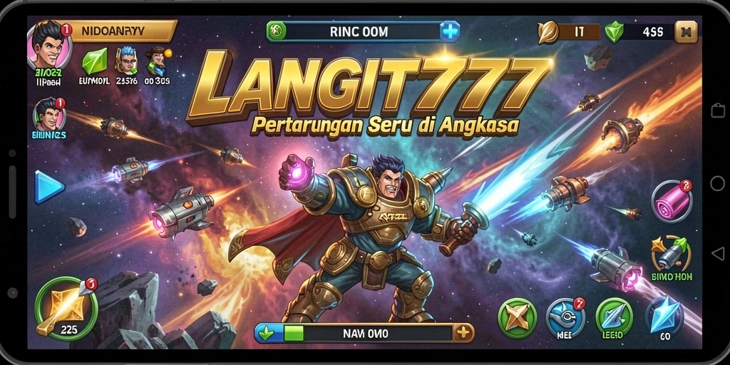 Screenshot dari LANGIT777 menampilkan aksi pertempuran yang intens.