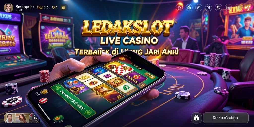 Tampilan utama <strong>LEDAKSLOT</strong> menampilkan dealer profesional dan permainan Live Casino langsung.