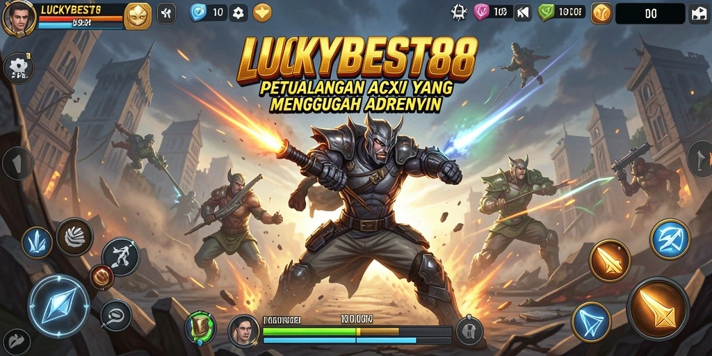 Tampilan seru gameplay LUCKYBEST88 yang penuh aksi.