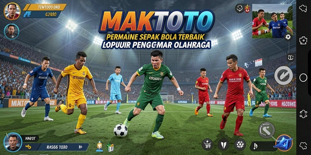 Screenshot gameplay MAKTOTO yang menampilkan serunya pertandingan sepak bola.