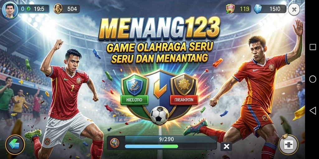 Screenshot dari gameplay MENANG123 menunjukkan aksi olahraga yang seru.