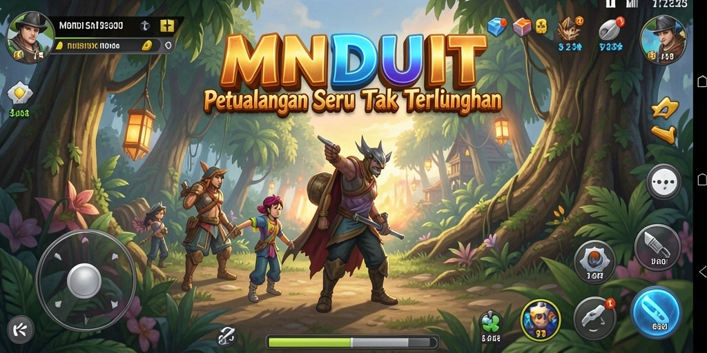 Screenshot gameplay MNDUIT yang menunjukkan petualangan mendebarkan.