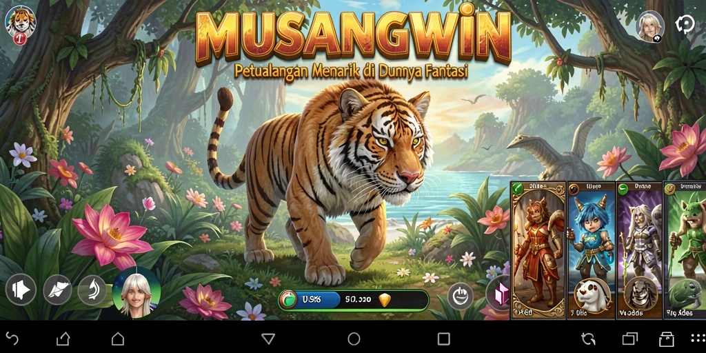 Tampilan gameplay seru dalam MUSANGWIN yang mengasyikkan.