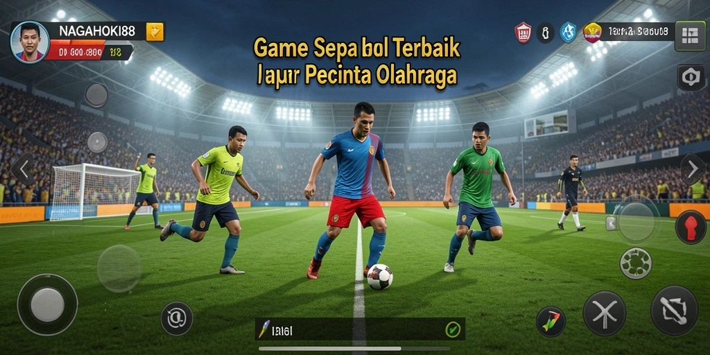 Tampilan gameplay NAGAHOKI88 dengan aksi sepak bola yang mendebarkan.