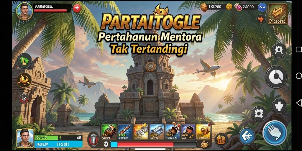 Menampilkan momen menegangkan di battle Tower Defense PARTAITOGEL.