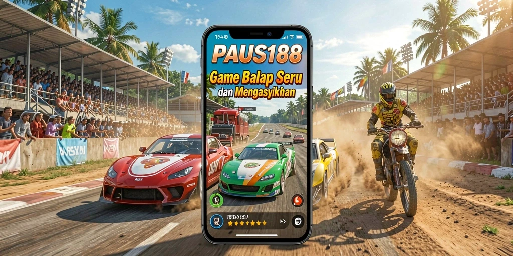 Tampilan menakjubkan dari gameplay balap di PAUS188.