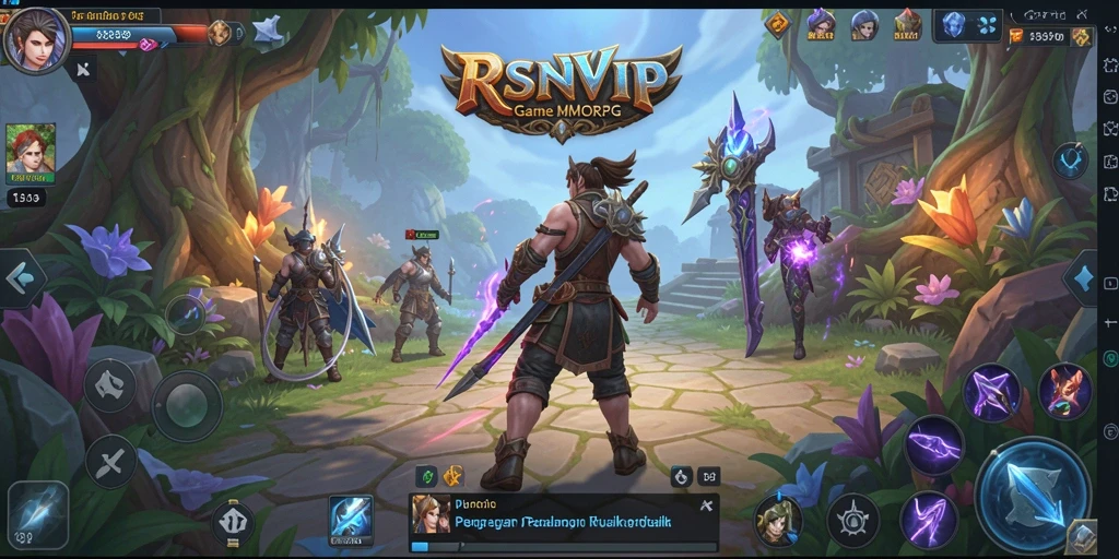Screenshot utama RSNVIP menampilkan aksi seru di dunia MMORPG.