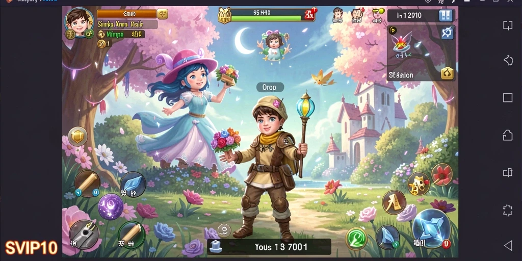 Tampilan gameplay menarik di SVIP10 yang menunjukkan interaksi karakter.