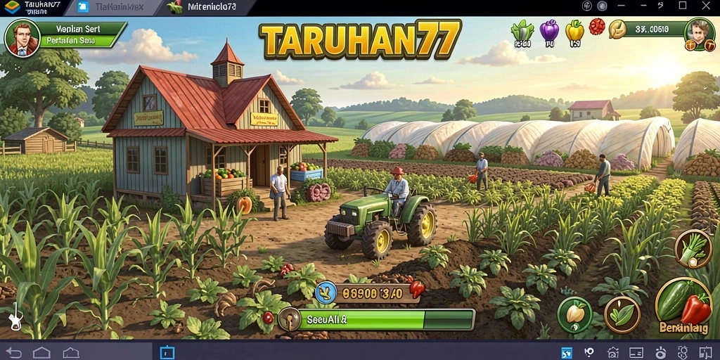 Tampilan menarik dari gameplay TARUHAN77 dengan aktivitas pertanian.