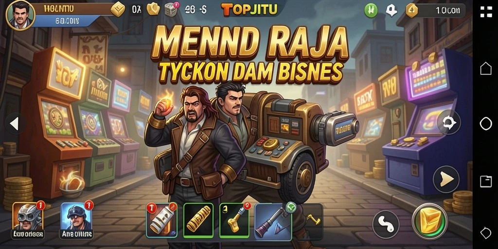 Gameplay seru dalam <strong>TOPJITU</strong> yang menantang pemain untuk mengelola bisnis.