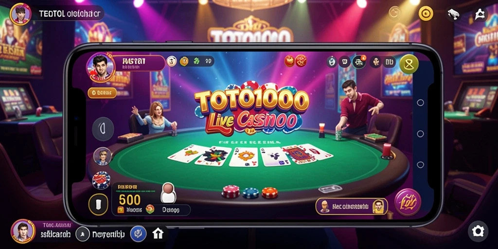 Screenshot gameplay Live Casino TOTO1000 yang mengasyikkan.