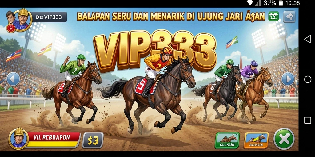 Tampilan gameplay mendebarkan dari balapan cepat di VIP333.
